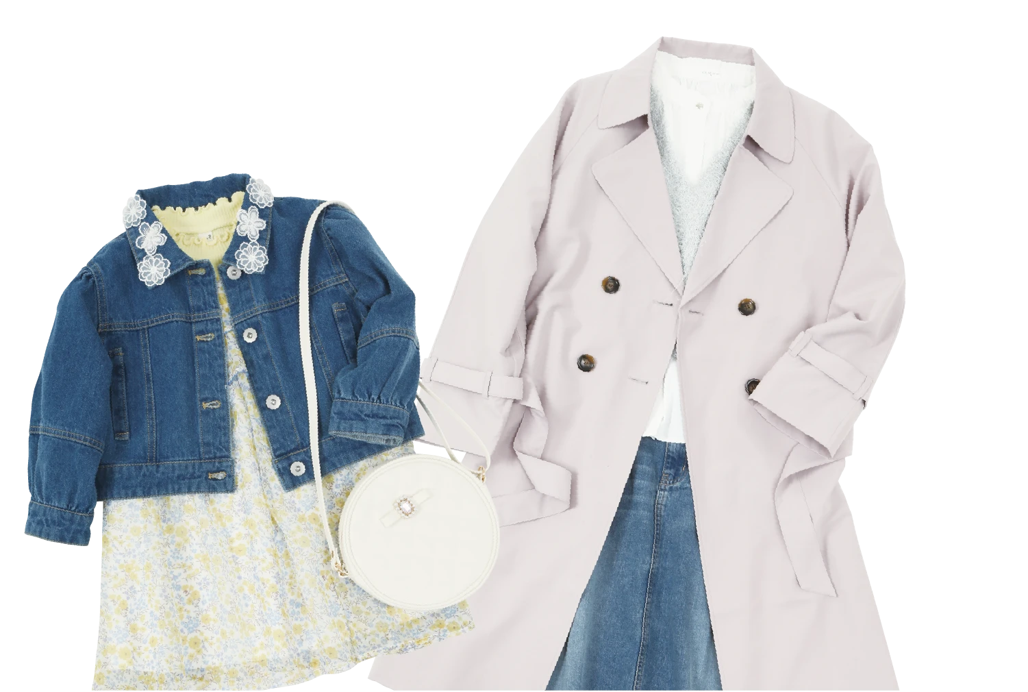 春のお出かけファッション画像